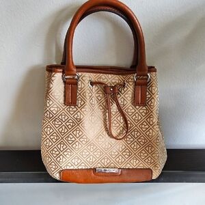 Relic Tan and Brown Logo Handbag